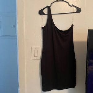 Black one shoulder dress